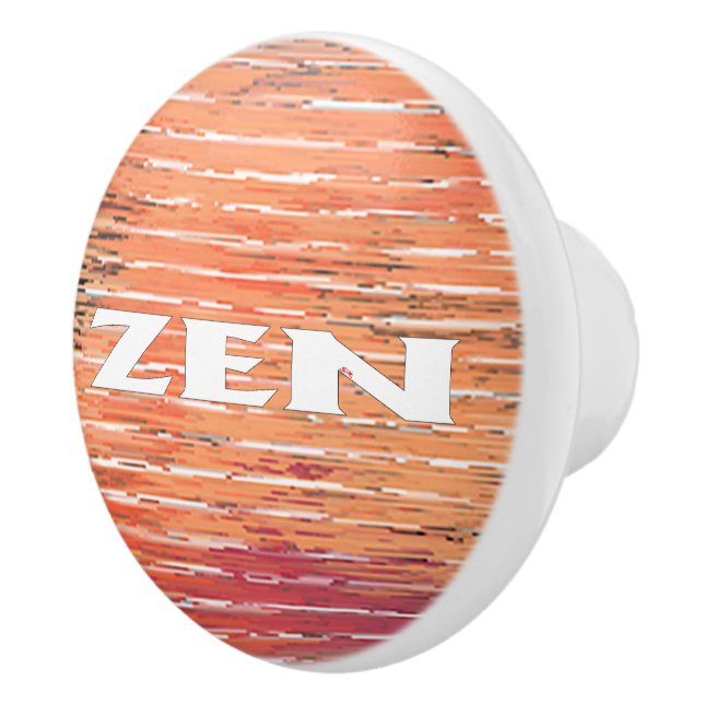 Zen white reeds ceramic knob (Right)