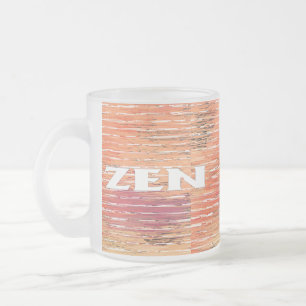 Zen white reeds frosted mug