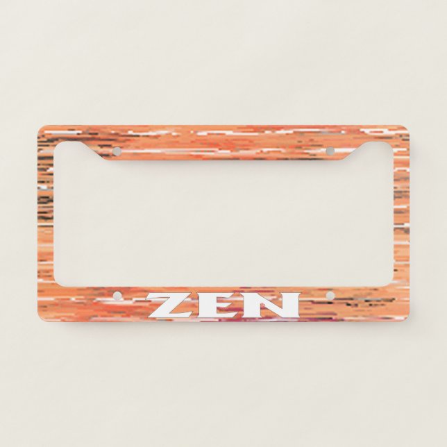 Zen white reeds license plate frame A (Front)