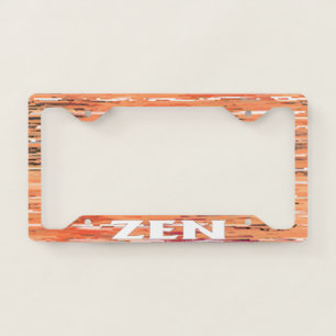 Zen white reeds license plate frame B