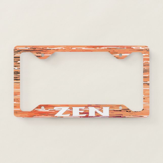 Zen white reeds license plate frame B (Front)