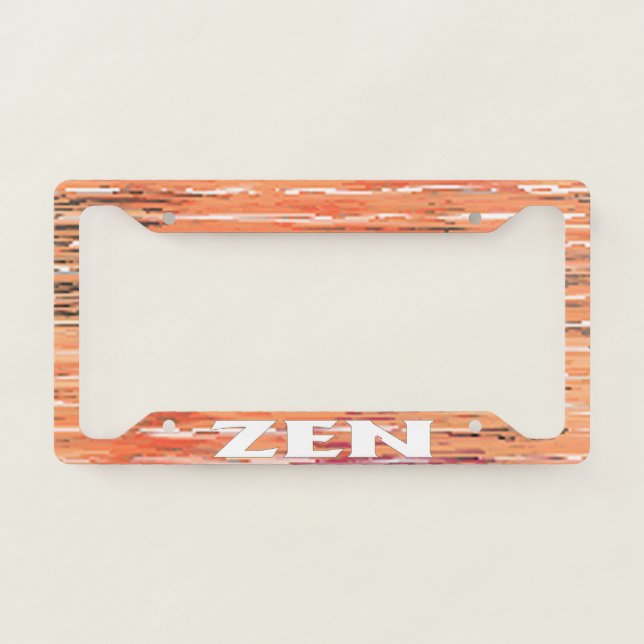 Zen white reeds license plate frame C (Front)