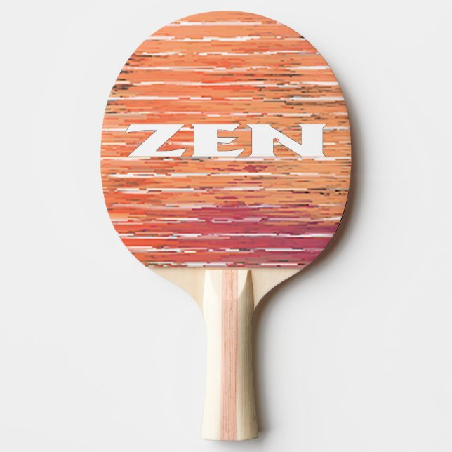 Zen white reeds ping pong paddle (Front)