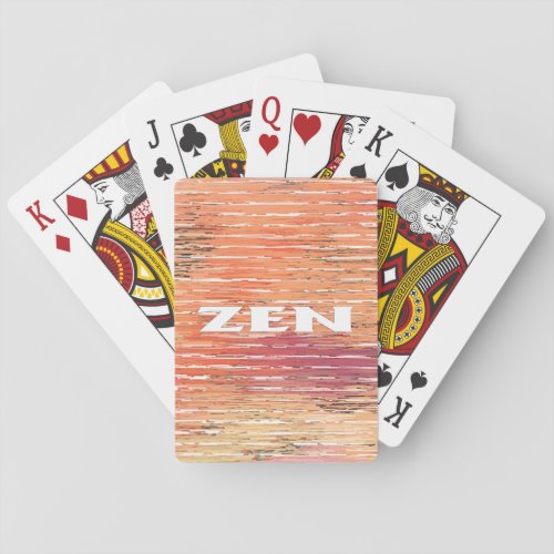 Zen white reeds playing cards