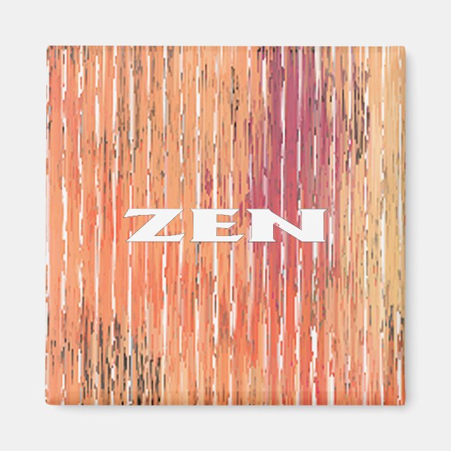 Zen white reeds square magnet (Front)