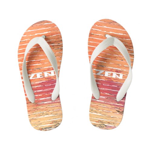 Zen white reeds toddler flip flops