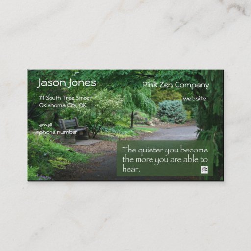 Customizable Zen Wisdom business card