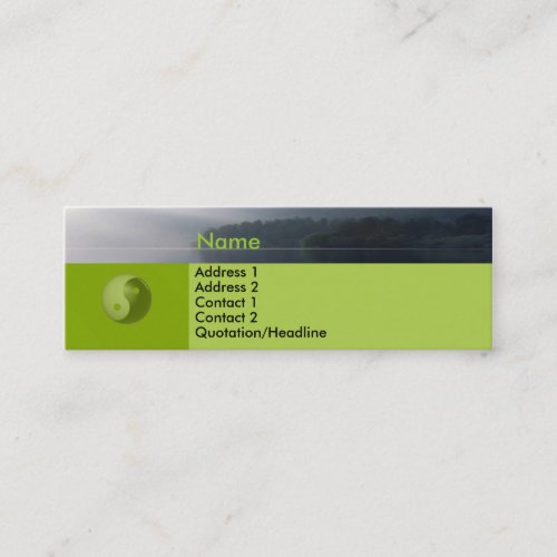 Zen With Yin-Yang Profile Card Business Cards