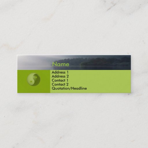 Customizable Zen With Yin-Yang Profile Card Business Cards