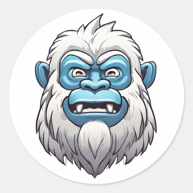 zen yeti classic round sticker (Front)