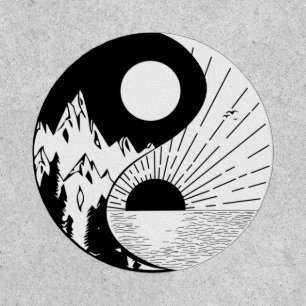 Zen Yin Yang Black White Patch