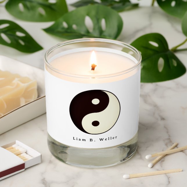 Zen Yin Yang Mindful  Scented Candle (Lit)