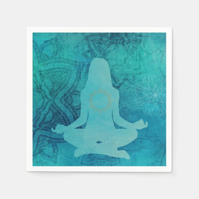Zen Yoga Lotus Meditation Chakra Heart Napkins (Front)