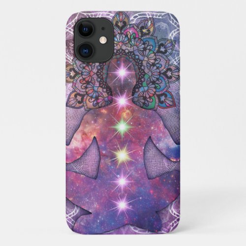 Zen Yoga Lotus Meditation Chakra Spiritual Namaste iPhone 11 Case