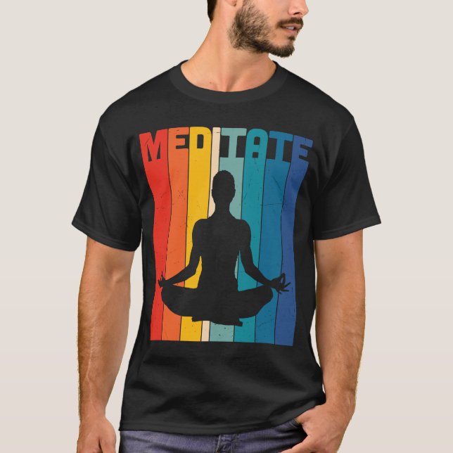 Zen Yoga  Meditate Meditation Cool Graphic Plus Si T-Shirt (Front)