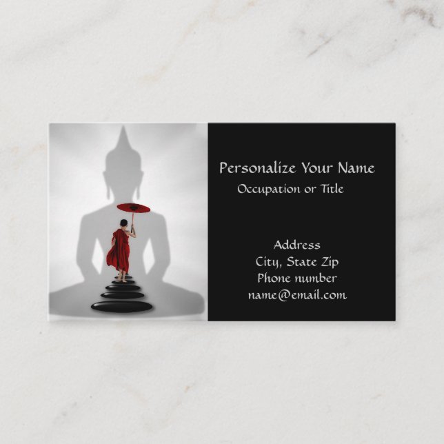 Zen Yoga Meditation Balance Business Card (Front)