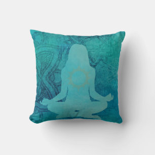 Zen Yoga Meditation Chakra Heart Throw Pillow