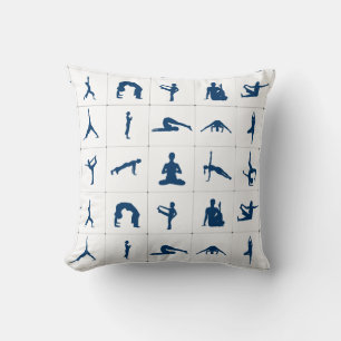 Zen Yoga Meditation Lotus Spiritual Pattern Throw Pillow