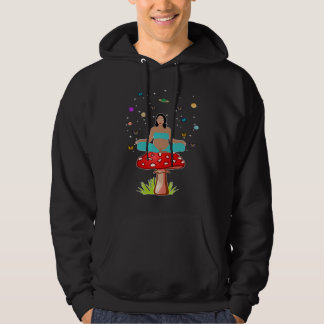 Zen Yoga Meditation Pregnant Women Mushroom Buddha Hoodie
