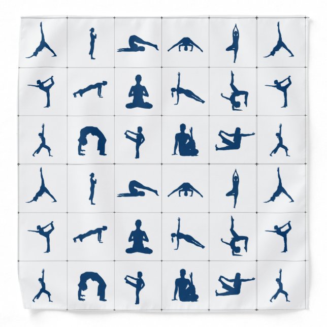 Zen Yoga Poses Lotus Position & More Bandana (Front)