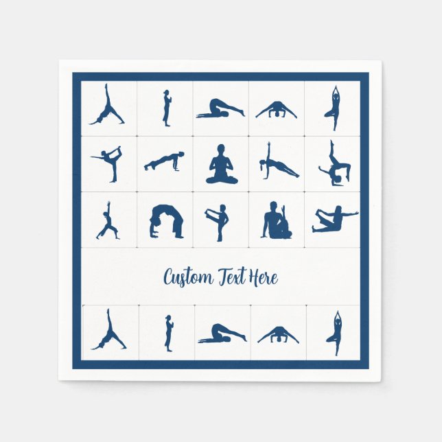Zen Yoga Positions Special Occasion Namaste Napkins (Front)
