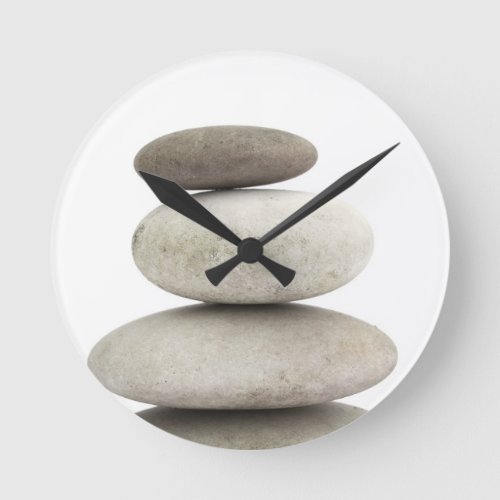 Zen yogo stones round clock