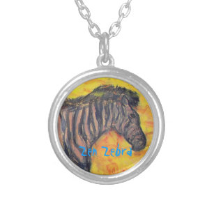 Zen Zebra Silver Plated Necklace