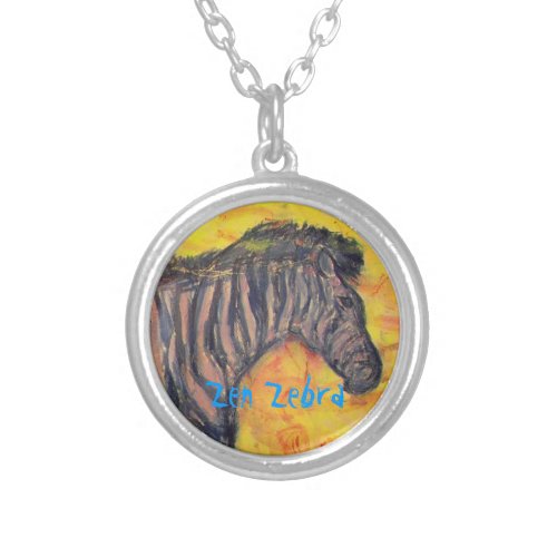 Zen Zebra Silver Plated Necklace