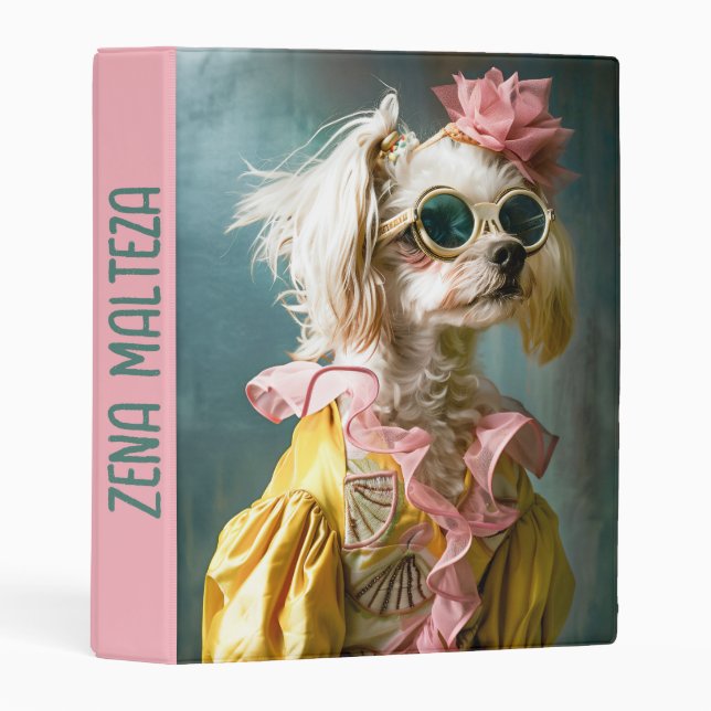 Zena Maltese Mini Binder (Front/Spine)
