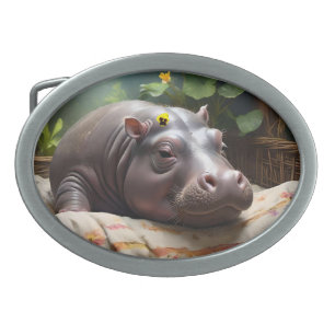 Zena The Baby Hippo Takes Time Out To Sleep, Belt Buckle