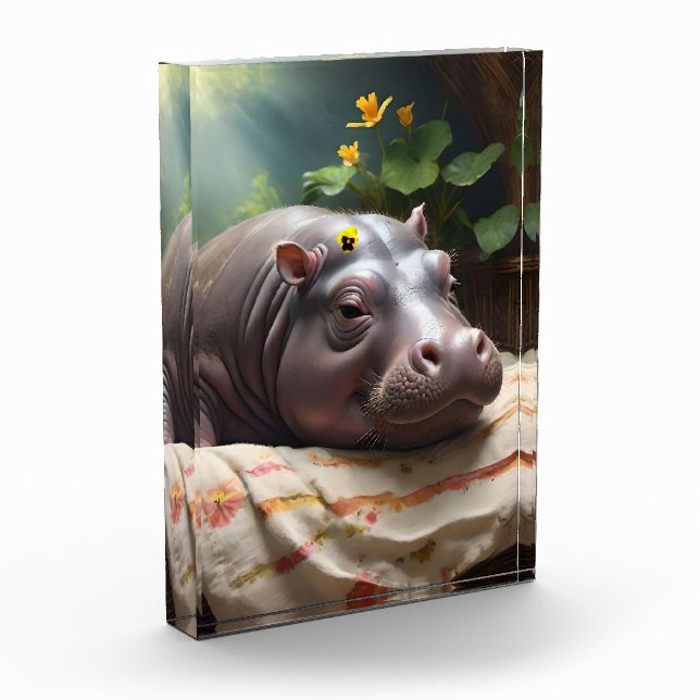 Zena The Baby Hippo Takes Time Out To Sleep, Photo Block (Left)