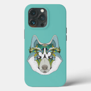 Zenart patterned Husky Dog Blue Husky Face iPhone 13 Pro Case