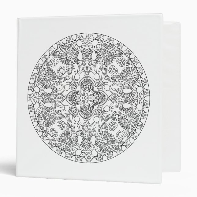 Zendala Design 3 Ring Binder (Front/Inside)