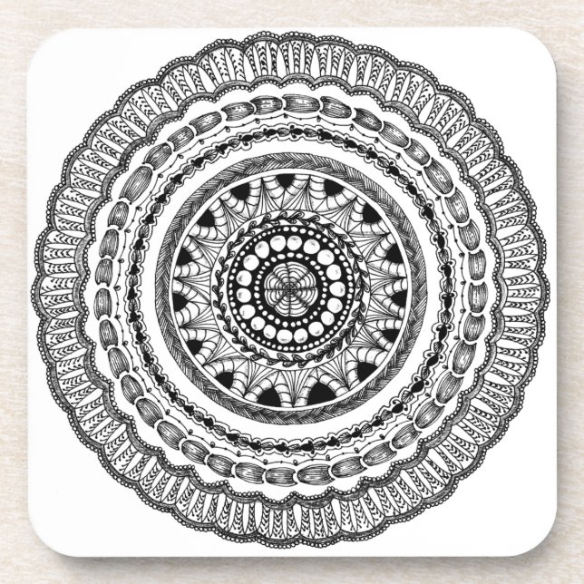 Zendala "Queste" Hard Plastic Coasters (Front)