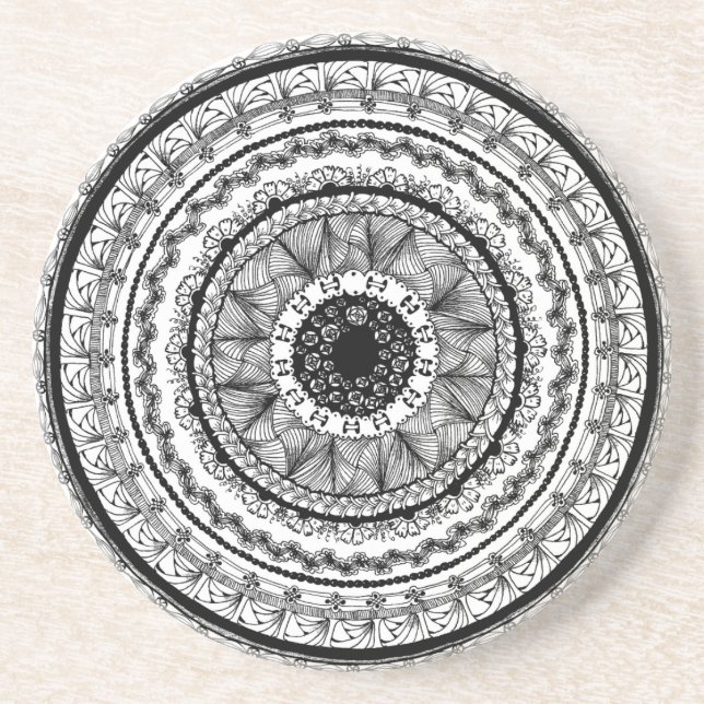 Zendala "Vanity" Sandstone Drink Coaster (Front)