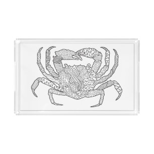 Zendoodle Crab Acrylic Tray