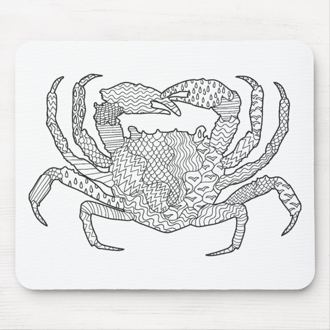 Zendoodle Crab Mouse Pad (Front)