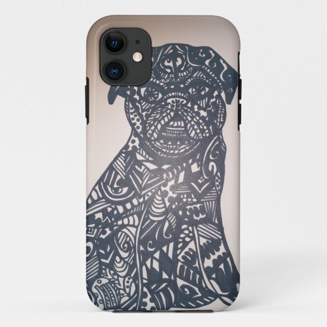 Zendoodle pug Case-Mate iPhone case (Back)