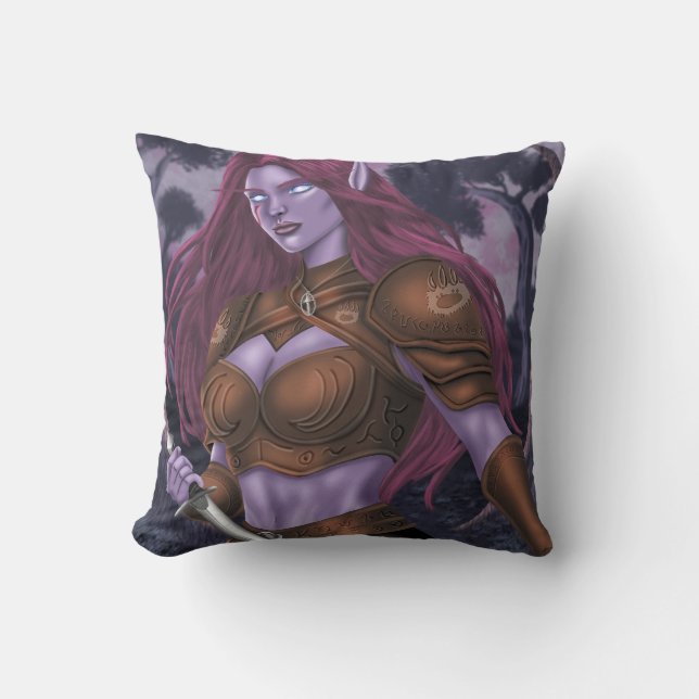 Zendyr in the woods throw pillow (Front)