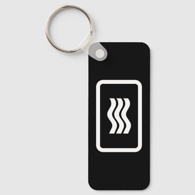 Zener Card | 3 Vertical Wavy Lines Keychain (Front)