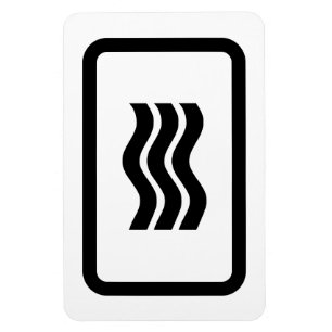 Zener Card 3 Vertical Wavy Lines Magnet