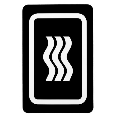 Zener Card  3 Vertical Wavy Lines Magnet