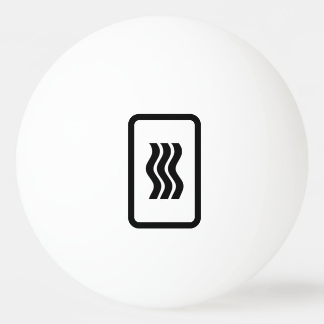 Zener Card | 3 Vertical Wavy Lines Ping Pong Ball (Front)