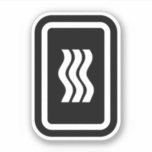 Zener Card 3 Vertical Wavy Lines Sticker