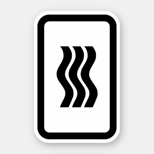 Zener Card  3 Vertical Wavy Lines Sticker