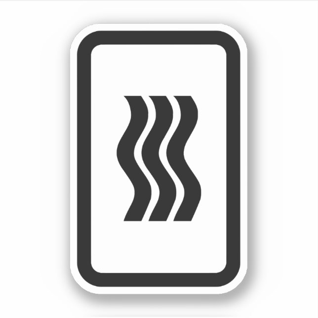 Zener Card | 3 Vertical Wavy Lines Sticker (Front)