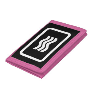 Zener Card   3 Vertical Wavy Lines Trifold Wallet