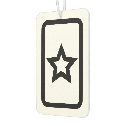 Zener Card  Hollow 5 Pointed Star Air Freshener