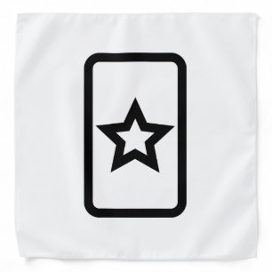 Zener Card Hollow 5 Pointed Star Bandana