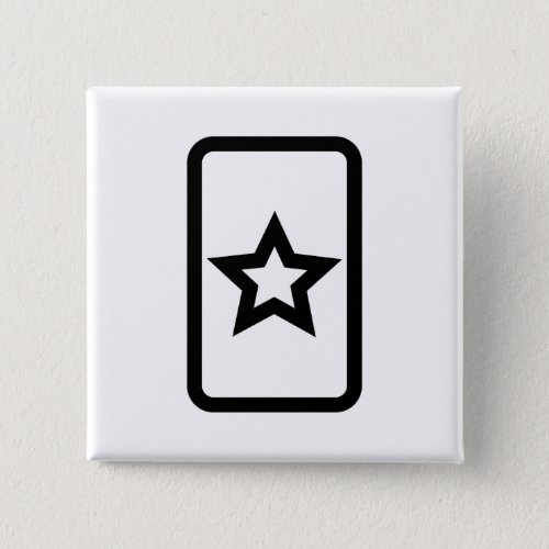 Zener Card  Hollow 5 Pointed Star Button